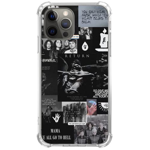 Pvflefkr Dark Aesthetic Rock Band Case Compatible with iPhone 14 Pro Max, Rock Music Case for iPhone 14 Pro Max, Cool TPU Bumper Case Cover