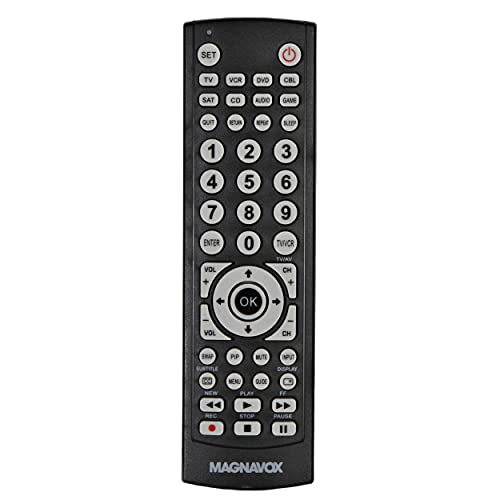 Magnavox MC348 8 in 1 Universal Remote Control | Control Up to 8 Devices with 1 Remote | Works with Most Major Brands | Works with TV, DVD, VCR Satellite, and More |