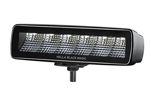 HELLA 1FB 358 176-201 LED Headlight - Black Magic Mini Lightbar 6.2 Inches - 12/24 V - Mounting - Cable: 800 mm - Connector: Open Cable Ends
