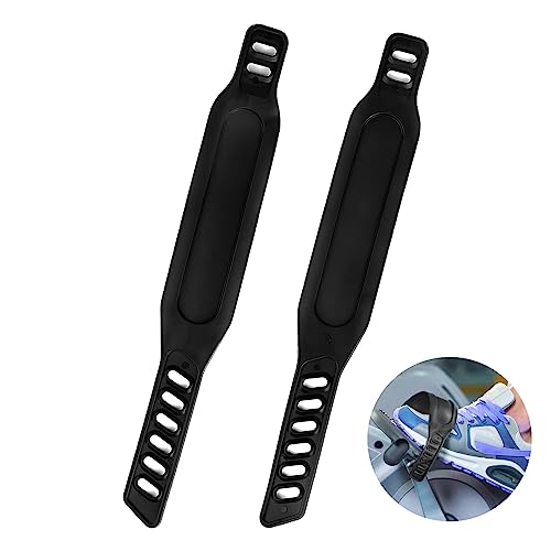 Exercise Bike Pedal Straps, 1 Pair Adjustable Length Universal Pedal Strap, Rubber Anti Slip Exercise Bicycle Parts for Stationary Cycle in Home or Gym