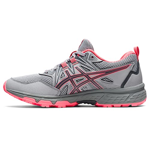 ASICS Women's Gel-Venture 8 Running Shoes, 8.5, Piedmont Grey/Blazing Coral