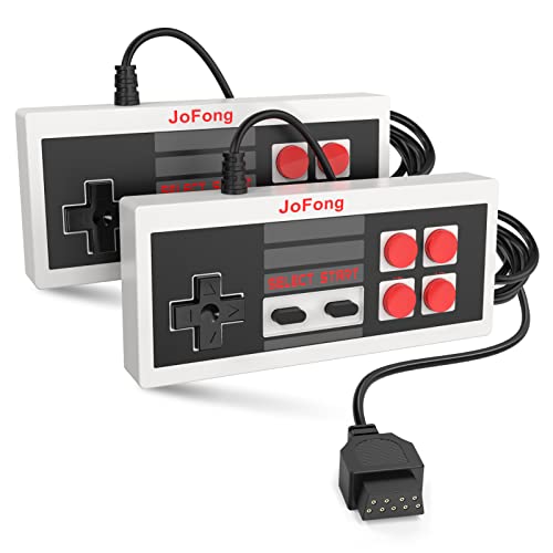 JoFong Classic Retro Controller, Suitable for AV 620, HD 621 HD 821 Classic Game Consoles Plug-and-Play Wired Video Gamepad-9 Pin Plug 2 Packs,620-621 Controller