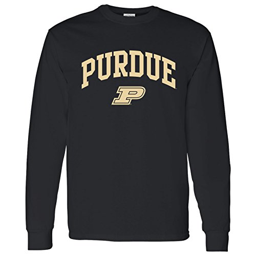 UGP Campus Apparel AL03 - Purdue Boilermakers Arch Logo Long Sleeve â€“ 3X-Large - Black