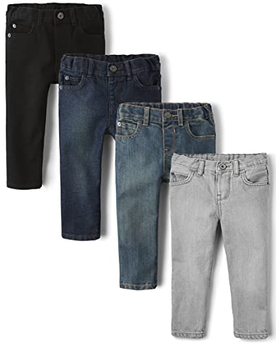The Children's PlaceBaby Boysand Toddler Multipack Basic Skinny JeansTide Pool/Black/Deep Blue/Dove Gray 4-Pack5T