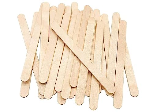 KTOJOY 100 Pcs Craft Sticks Ice Cream Sticks Natural Wood Popsicle Craft Sticks 4.5 inch Length Treat Sticks Ice Pop Sticks for DIY Crafts