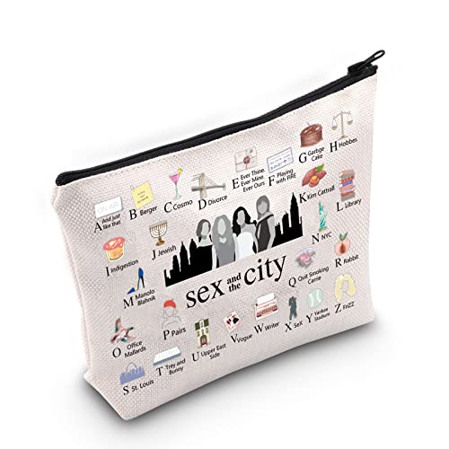 Sex City Cosmetic Bag Sex City Makeup Zipper Pouch for Romantic Comedies TV Series Fans (SE City Cosmetic)