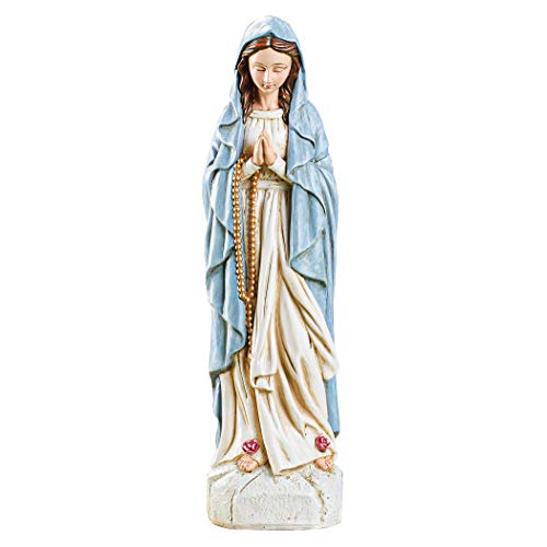 Collections Etc Hand-Painted Virgin Mary Beautiful Garden Statue