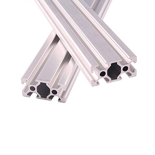 2Pcs 1000mm 2040 Aluminum Profile Extrusion European Standard Anodized Linear Rail T-Slotted with Clear Anodize Finish for DIY 3D Printer and CNC