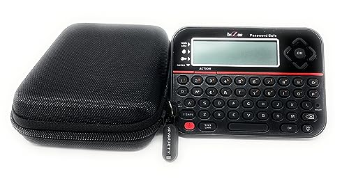 RecZone Password Safe Vault Electronic Storage Organizer Keeper Device and EVA Carry Case Bundle