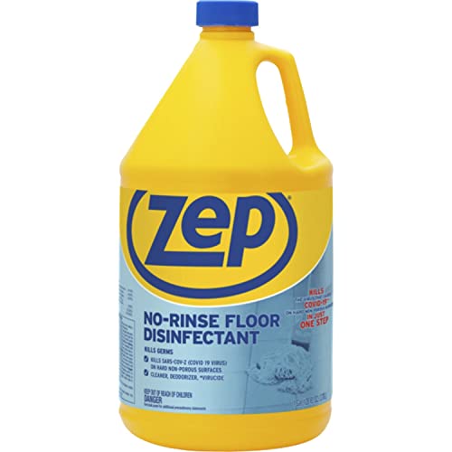 Zep, ZPEZUNRS128, No Rinse Floor Disinfectant, Blue,1Each
