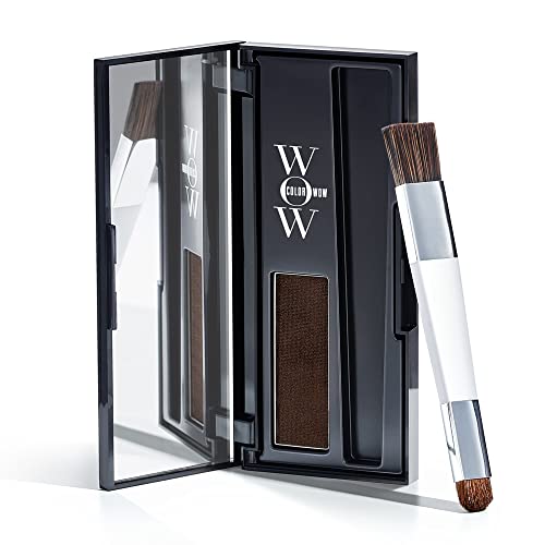 COLOR WOW Root Cover Up, Dark Brown - Instant Grey Coverage + creates thicker looking hairlines Highlight Touch-Up