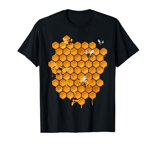 Cute Honeycomb Design For Men Women Beekeeping Bee Beekeeper T-Shirt