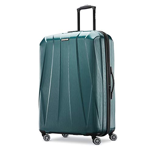 Samsonite Centric 2 Hardside Expandable Luggage with Spinners, Emerald Green, Checked-Large 28-Inch