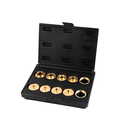 O'SKOOL 10 pcs Brass Router Template Bushing Guides Sets Fit Any Router Sub-base of the Porter Cable style