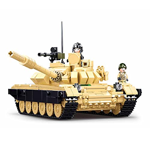 DAHONPA T-72B3 Main Battle Tank Army Building Block(770 PCS),WW2 Military Historical Collection Model with 3 Soldier Figures,Toys Gifts for Kid and Adult.