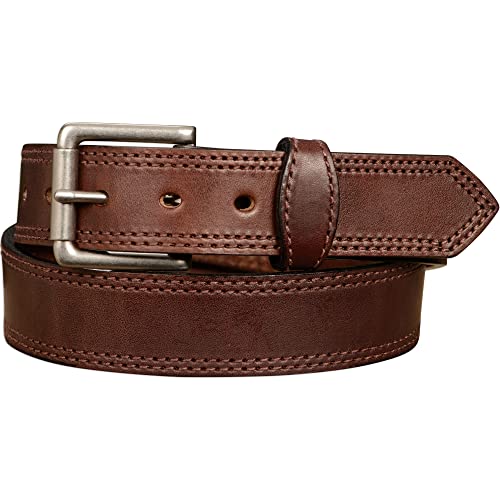 Bullhide Belts Mens Leather Belt for Work, Casual, Dress, 1.50' Wide, Brown, 38'