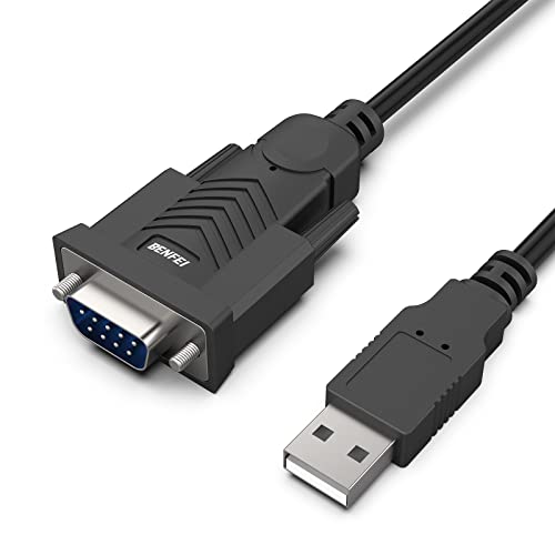 BENFEI USB to Serial Adapter, USB to RS-232 Male (9-pin) DB9 Serial Cable, Prolific Chipset, Windows 11/10/8.1/8/7, Mac OS X 10.6 and Above, 1.8M