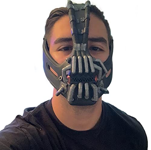 JDKOD Halloween Bane Mask for Adult,PVC Bane face Head for Cosplay