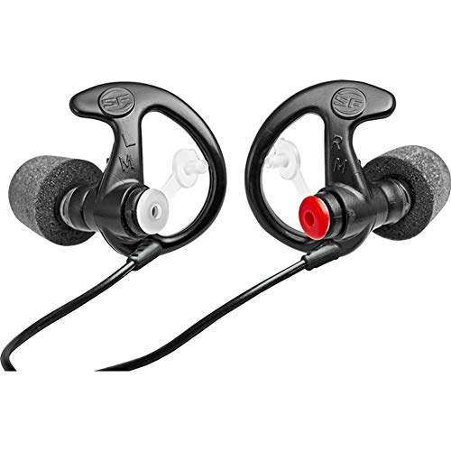 SureFire EP7 Sonic Defenders Ultra filtered Earplugs w/ Comply Canal Tips, reusable, Black, Medium