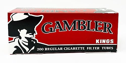Gambler Regular King Size Cigarette Tubes, 200 Count (Pack of 5)