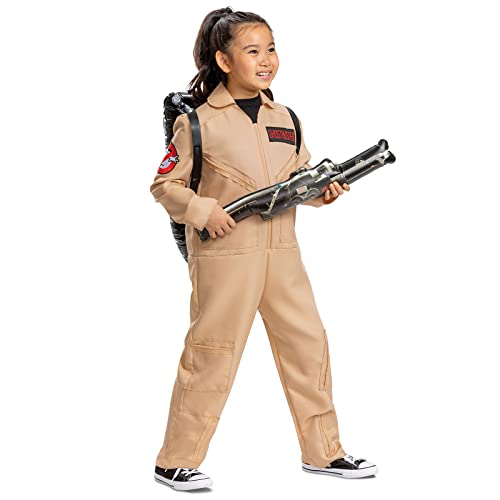 Disguise Ghostbusters Costume for Kids, Official Ghostbusters Classic Jumpsuit with Proton Pack Accessory, Child Size Small (4-6)
