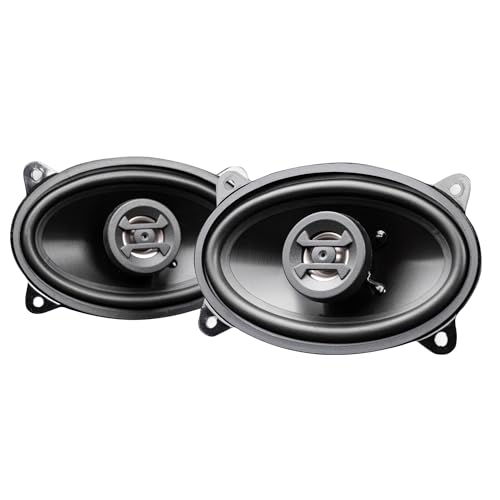 Hifonics ZS46CX Zeus Coaxial Car Speakers (Black, Pair) – 4x6 Inch Coaxial Speakers, 200 Watt, 2-Way Car Audio, Passive Crossover, Sound System (Grills Not Included)