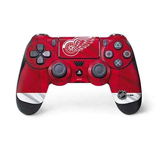 Skinit Decal Gaming Skin Compatible with PS4 Controller - Officially Licensed NHL Detroit Red Wings Home Jersey Design