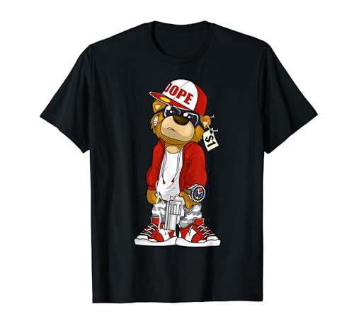 Hip Hop Dope Hustle Teddy Bear Rap Lover Clothing Men Women T-Shirt