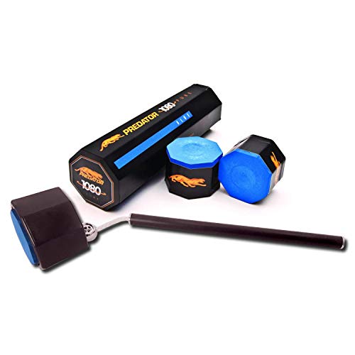 Predator Chalk 1080 Pure 5 Pieces Blue with Action Octagon Style Cue Chalker