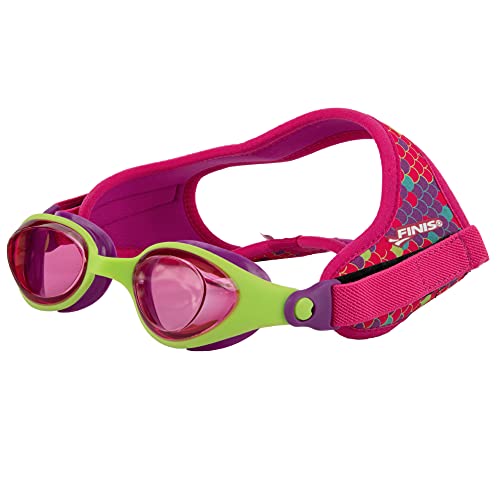 FINIS DragonFly Goggles - Kids Swim Goggles for Ages 4-12 with UV Protection, Buoyant Neoprene Strap, and Durable Lenses - PVC- and Latex-Free - Scales