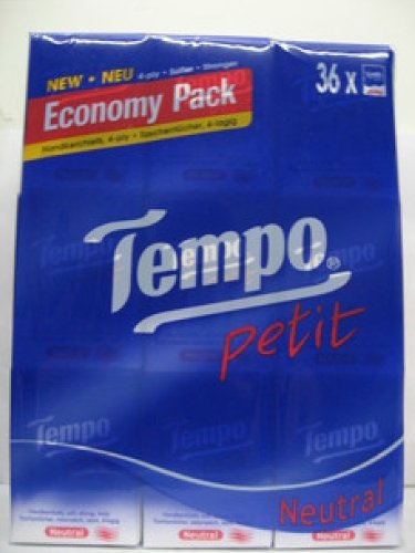 Tempo Pocket Tissues Neutral X 36pcs Petit