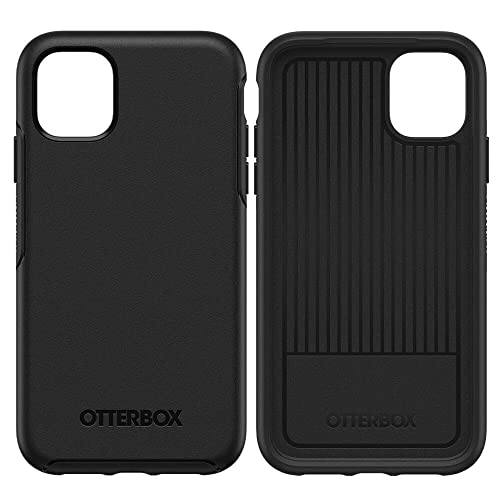 OtterBox iPhone 11 Symmetry Series Case - BLACK, ultra-sleek, wireless charging compatible, raised edges protect camera & screen