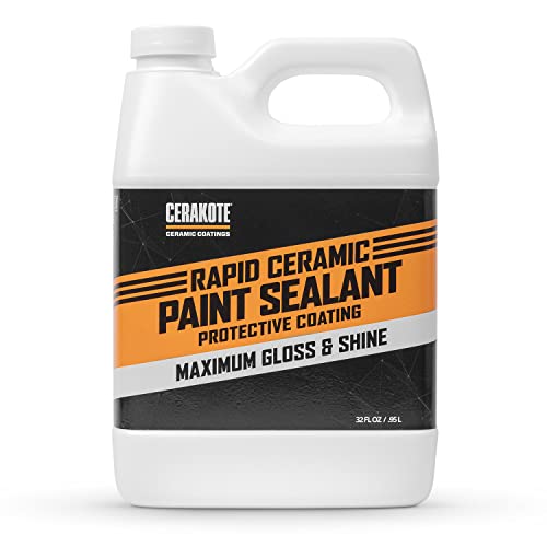 CERAKOTE Rapid Ceramic Paint Sealant Spray - 32 oz Bulk Pack - Extremely Hydrophobic Ceramic Coating for Cars - Maximum Gloss & Shine – Unmatched Slickness - Pro Results