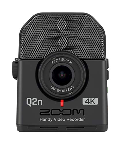 Zoom Q2n-4K Handy Video Recorder, 4K/30P Ultra High Definition Video, Compact Size, Stereo Microphones, Wide Angle Lens, for Recording Music, Video, YouTube Videos, Livestreaming