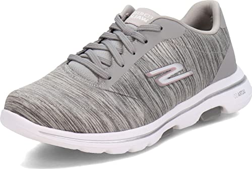 Skechers Women's Go Walk 5 True Sneaker, Grey, 8.5 W US