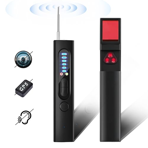 Hidden Camera Detector, Anti-Spy Detector, Hidden Device GPS Detector, Camera Detector, Bug Detector, Privacy Protector, RF Wireless Signal Scanner for Hotels Office Home Travel, 5 Levels Sensitivity