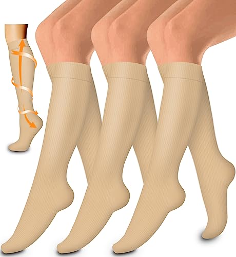 Laite Hebe compression socks women&men, Nude,S/M (3 pairs)