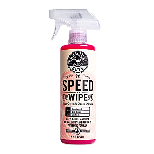 Chemical Guys WAC_202_16 Speed Wipe Quick Detailer, Safe for Cars, Trucks, SUVs, Motorcycles, RVs & More, 16 fl oz, Cherry Scent