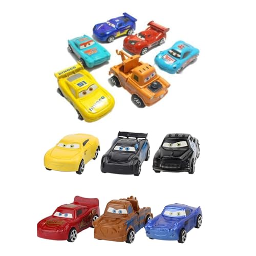 12 Pcs Mini Racers Cars Miniature Car Figurine Toys for Car Cake Toppers Cupcake Decorations Party Stocking Stuffers