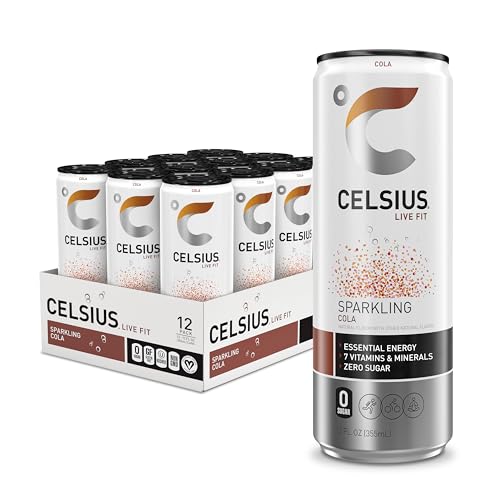 CELSIUS Sparkling Cola, Functional Essential Energy Drink 12 Fl Oz (Pack of 12)