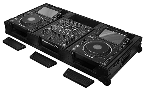 INDUSTRIAL BOARD CASE FITTING MOST 12' DJ MIXERS AND TWO PIONEER CDJ-3000