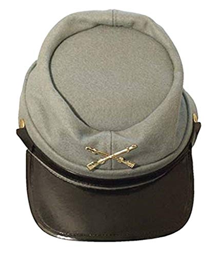 Jacobson Hat Company Civil War Wool Lined Kepi Hat - Gray