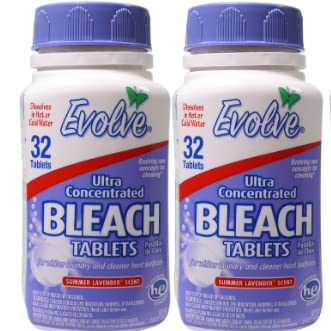 Evolve Concentrated Bleach Tablets - 32-ct (Pack of 2 Original Scent) (Summer Lavender)