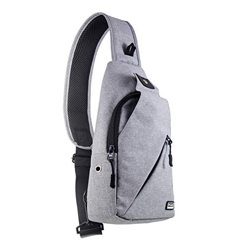 Peak Gear Sling Bag, Crossbody Bag For Men, Travel Purses Anti Theft Crossbody Shoulder Bag, Lifetime Lost & Found ID, Grey