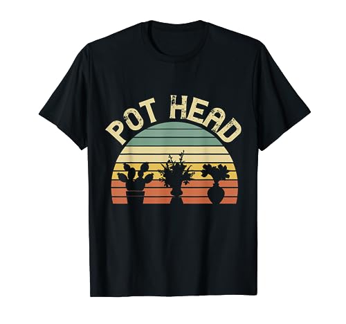 Pot Head Gardening Potted Plant Pot Head Gardener T-Shirt