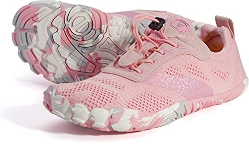 Joomra Minimalist Trail Running Tennis Shoes Size 9-9.5 All Pink Women Wide Camping Athletic Hiking Trekking Walking Toes Female Five Fingers Gym Workout Sneakers Footwear 40