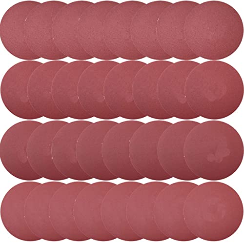 Tonmp 50 PCS 7 Inch Hook-and-Loop Sanding Discs Sandpaper - 10 pcs Each of 60 80 120 180 240 Grits Sander Paper for for Random Orbit Drywall Sander