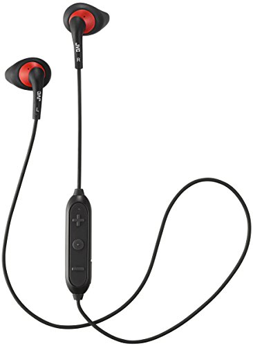 JVC Wireless Sweatproof Gumy Sport Bluetooth Wireless Earbud Nozzle, Black (HAEN10BTB)