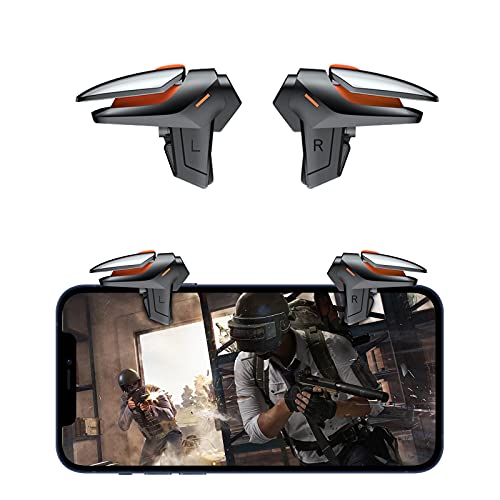 Newseego PUBG Game Controller Trigger， [1 Pair] New Version Smart Phone Game Controller Gamepad Large Thickness, Sensitive Aim & Shoot PUBG Triggers for iOS/Android-Black.
