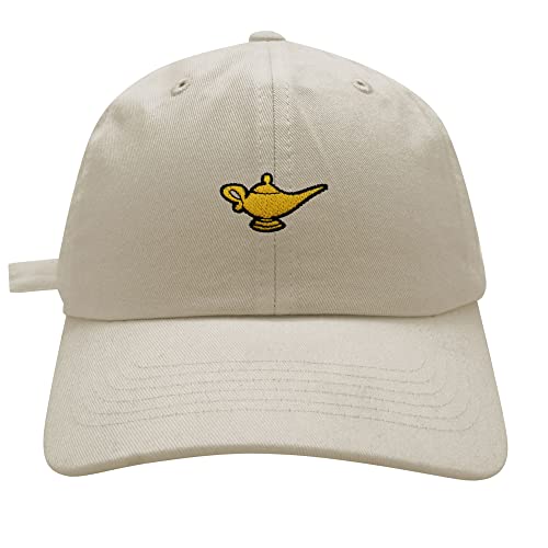 JPAK Genie Lamp Baseball Cap Embroidered Cotton Dad Hat - Magic Lamp Ivory
